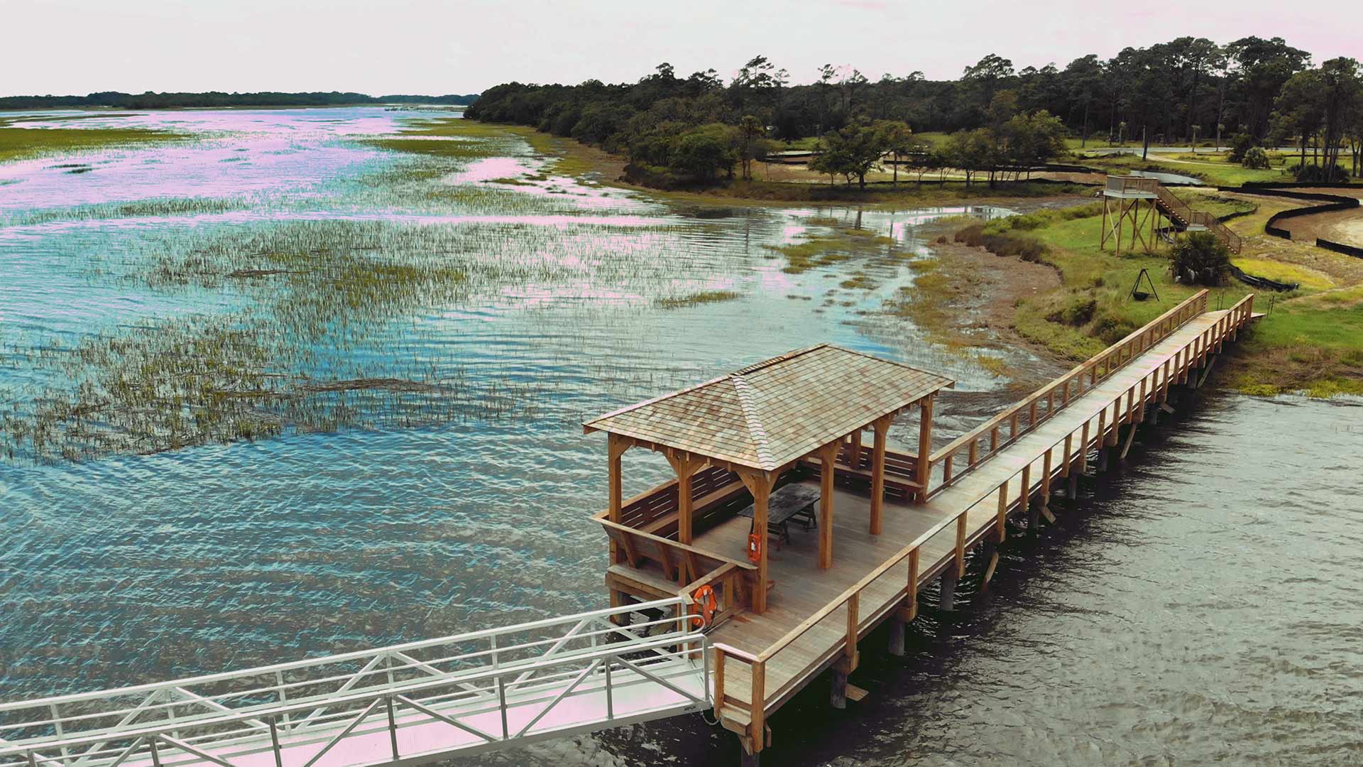 Kiawah River dock construction
